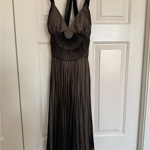 White House Black Market Elegant Black Pleated Dress